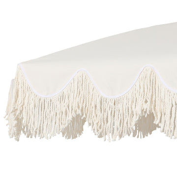 Mariner 6.5 ft. Classic Cottage Fringe Tassel Market Beach Umbrella